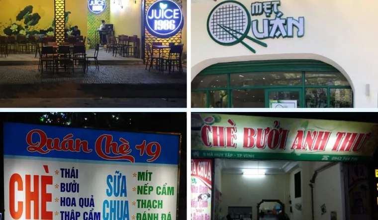 10 quán chè ngon và chất lượng bậc nhất ở TP. Vinh, Nghệ An