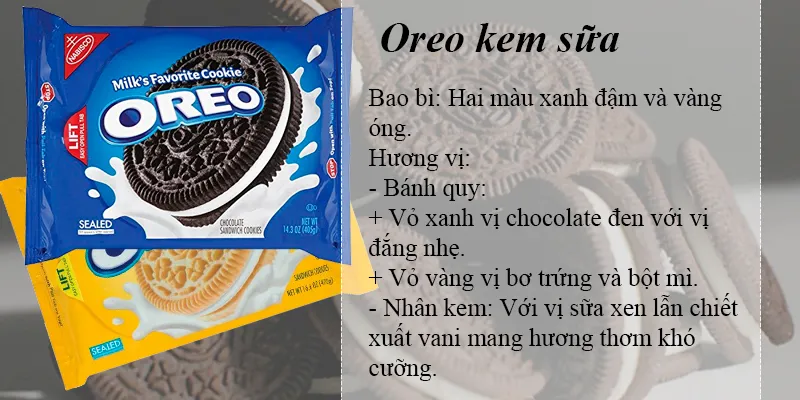 Bánh Oreo có bao nhiêu hương vị phổ biến