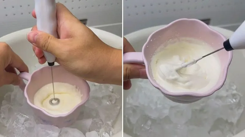 Bỏ túi cách đánh bông whipping cream bằng máy đánh bọt cực đơn giản