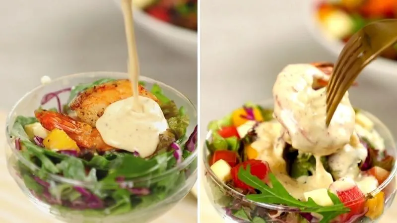 Bỏ túi ngay cách làm salad phô mai và tôm nướng vừa ngon vừa đẹp mắt