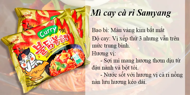 Các loại mì cay Samyang Hàn Quốc hot nhất hiện nay