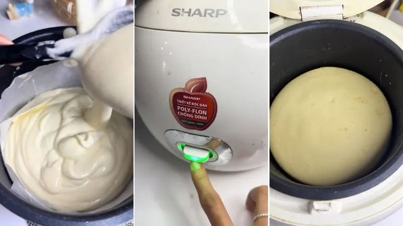 Cách làm bánh bông lan sữa chua bằng nồi cơm điện cực dễ