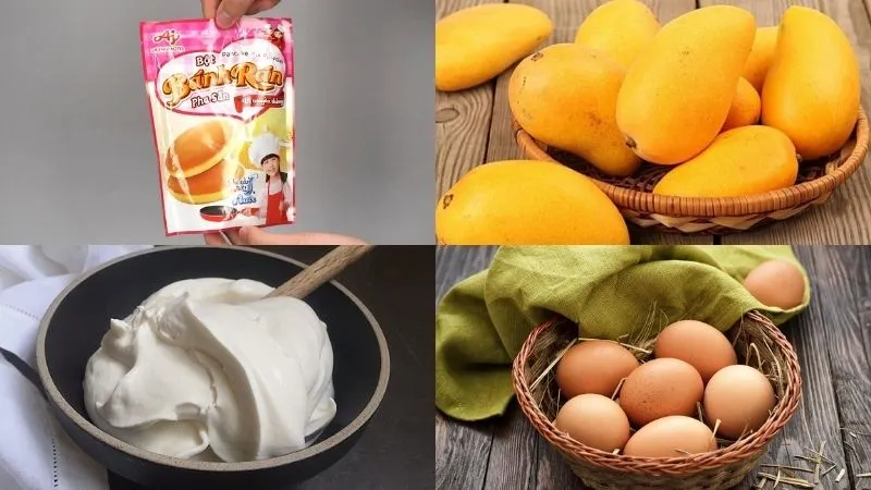 Cách làm bánh Crepe kem xoài bằng bột bánh rán ngon không tưởng