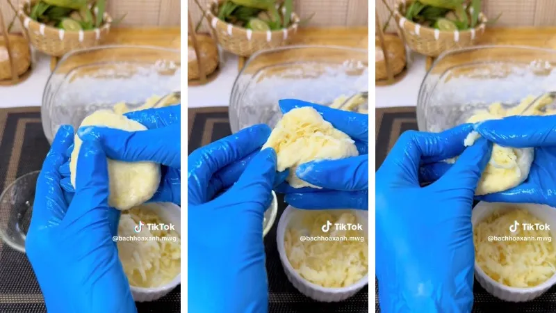 Cách làm bánh khoai tây nhân phô mai kéo sợi bé nhà thích mê