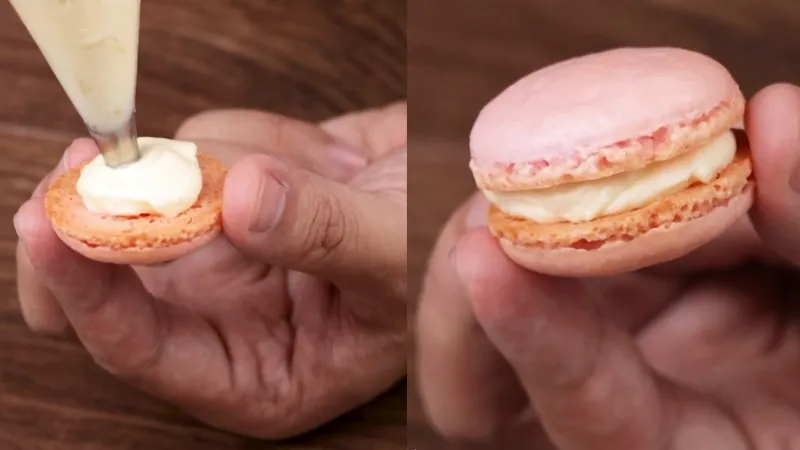 Cách làm bánh macaron nhân kem phô mai thơm ngon đẹp mắt đơn giản