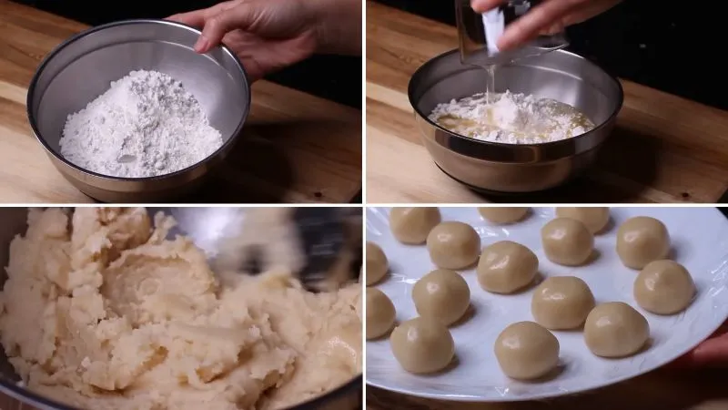 Cách làm bánh trung thu Đài Loan nhân mè đen cốm dừa đơn giản, ngon mê li