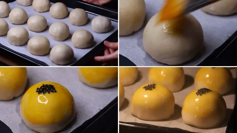 Cách làm bánh trung thu Đài Loan nhân mè đen cốm dừa đơn giản, ngon mê li