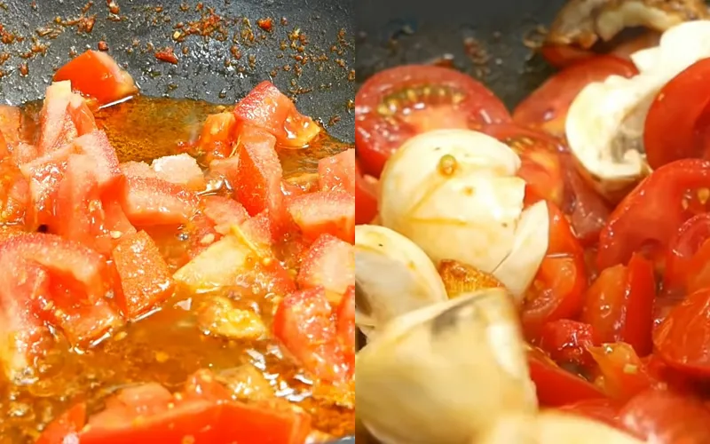 Cách làm bún chay nấm sa tế đậu hũ cà chua ngon dễ làm tại nhà
