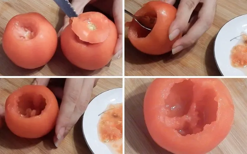 Cách làm cà chua nướng trứng cực đơn giản, thơm ngon bất ngờ