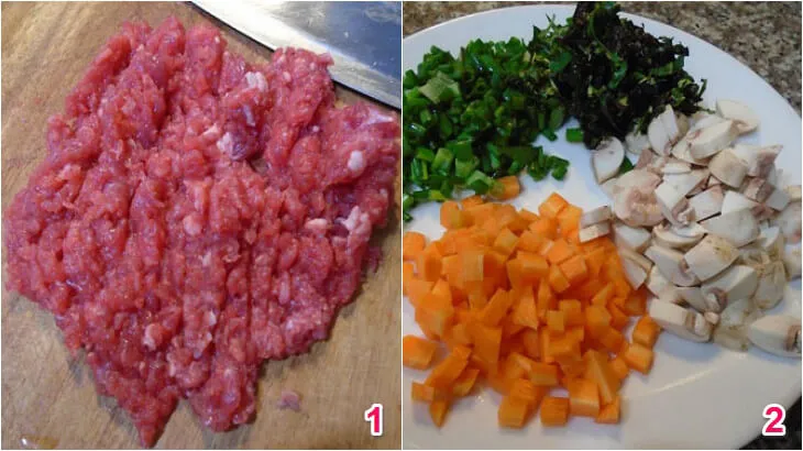Cách làm cháo thịt bò nấm mỡ bằng cháo ăn liền