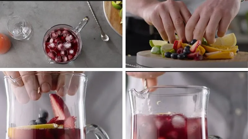 Cách làm cocktail cocktail Sangria ngọt dịu, tươi mát ngày hè