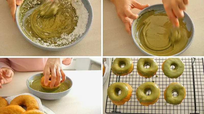 Cách làm donut trà xanh khiến ai cũng phải xuýt xoa