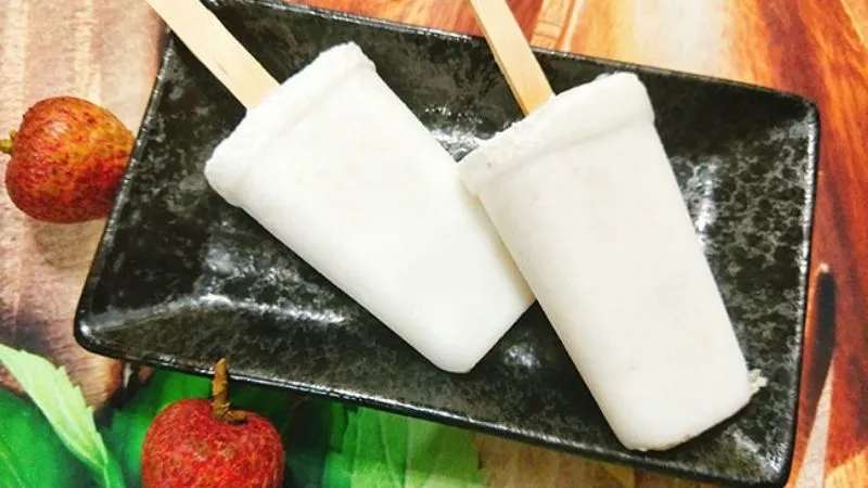 Cách làm kem cây trái vải cực ngon không cần máy đơn giản cho ngày nóng khó chịu