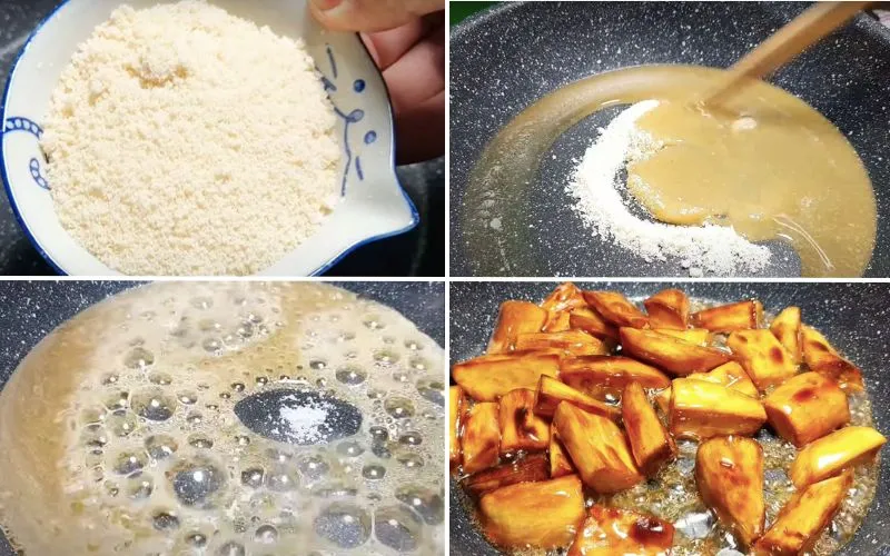 Cách làm khoai lang ngào đường thốt nốt ngọt lịm, ăn hoài không ngán