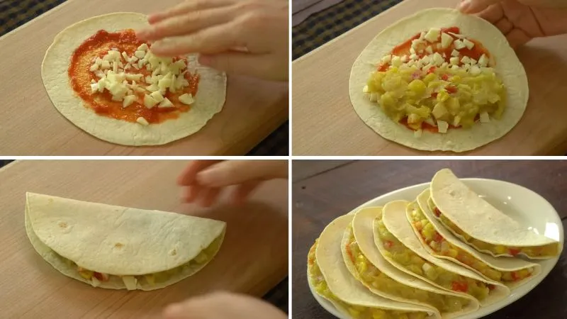 Cách làm món taco khoai lang giòn rụm, béo thơm như ngoài hàng