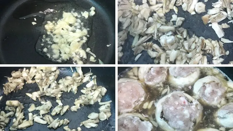 Cách làm nấm mỡ nhồi thịt kho thơm ngon, đơn giản
