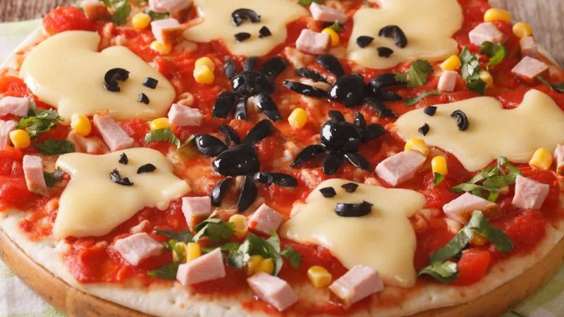 Cách làm pizza Halloween không cần lò nướng, cực bắt vị
