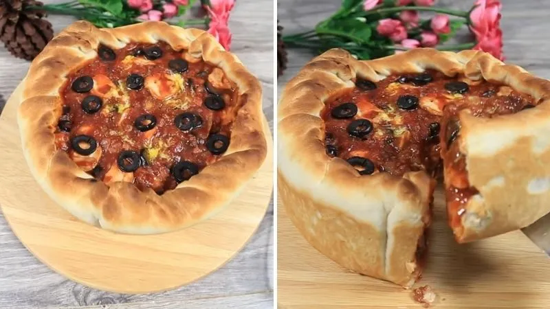 Cách làm pizza nhân nhồi phô mai Chiago béo ngậy, cực kỳ đơn giản tại nhà