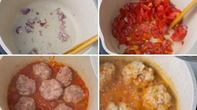 Cách làm thịt viên sốt cà chua thơm ngon đơn giản, chỉ với 20 phút