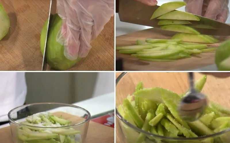 Cách làm tôm chua trộn cóc xanh mayo hấp dẫn, giải ngấy cả nhà