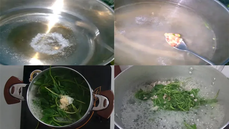 Cách nấu canh rau má thịt bằm thanh mát không bị đắng