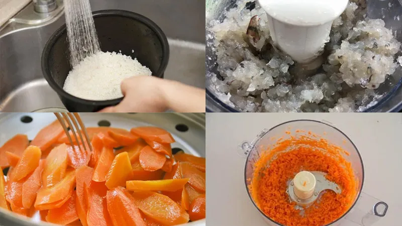 Cách nấu cháo tôm cà rốt bổ dưỡng, thơm ngon cho con ăn dặm