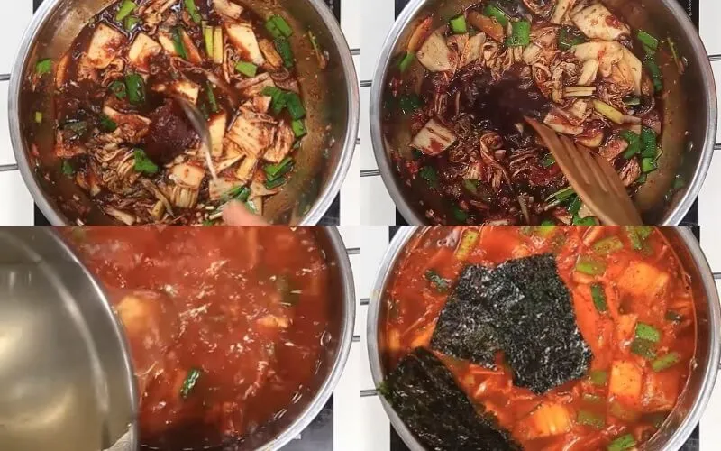 Cách nấu lẩu kim chi hải sản chuẩn vị Hàn Quốc ngon, chua cay