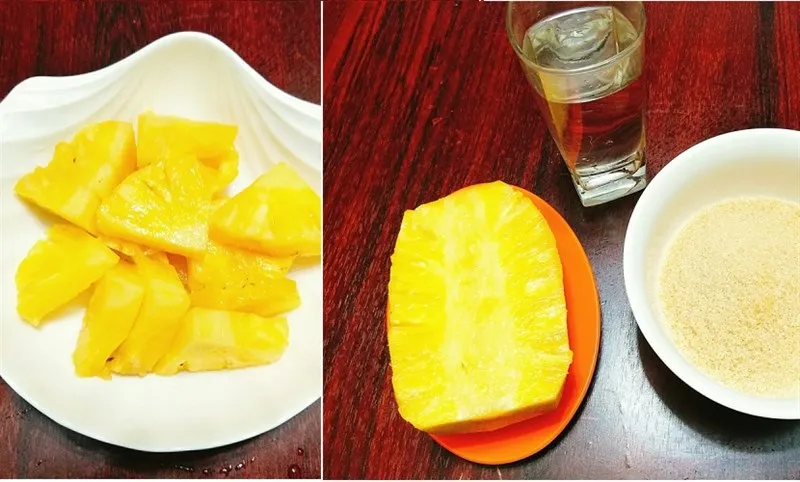 Cách nấu nước đường nướng bánh Trung thu bằng quả dứa