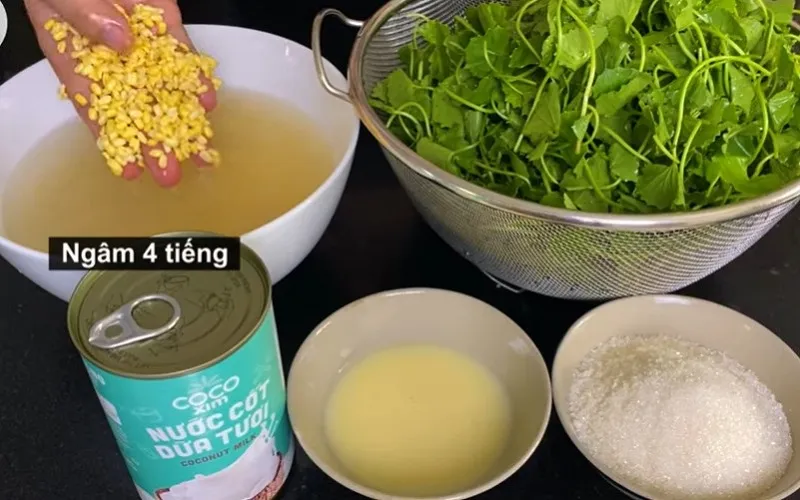 Cách pha rau má đậu xanh cốt dừa béo ngậy thanh mát cho ngày hè