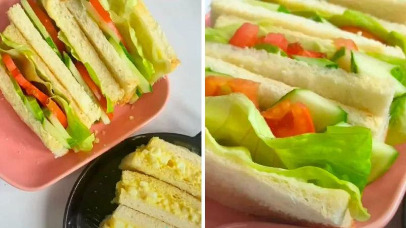 Chia sẻ cách làm sandwich trứng và salad tiện lợi, hấp dẫn
