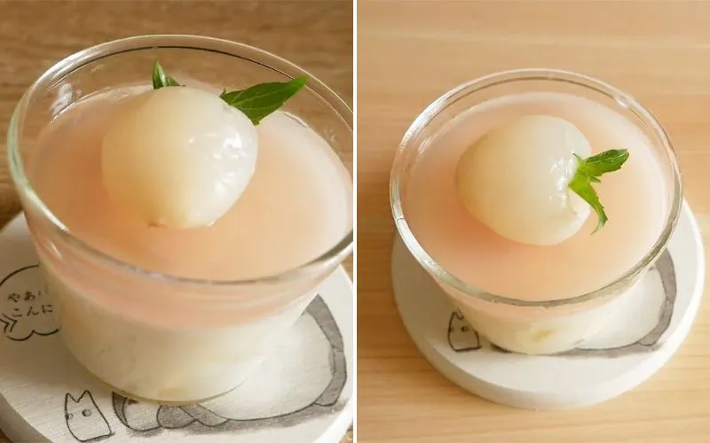 Công thức làm panna cotta vải thơm, béo không cần whipping cream