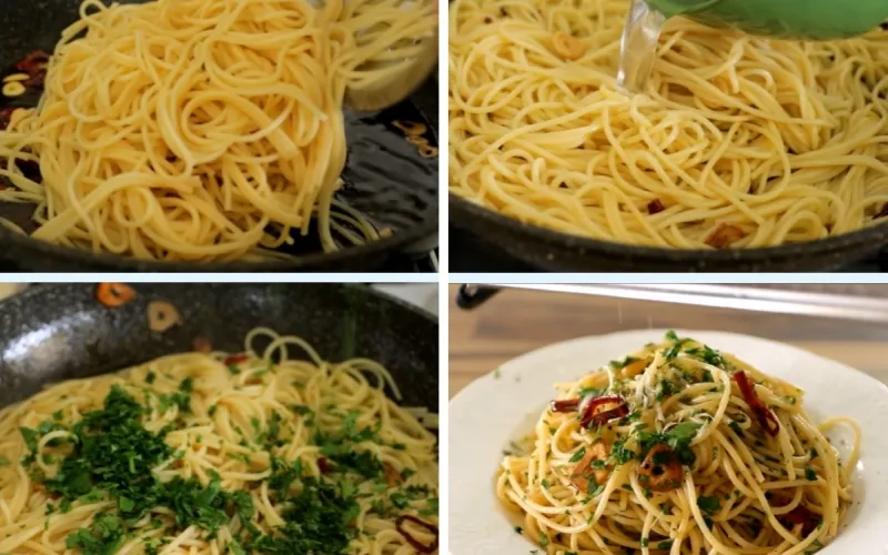 Công thức làm Spaghetti Aglio e Olio – mì Ý sốt dầu tỏi chuẩn vị nhà hàng