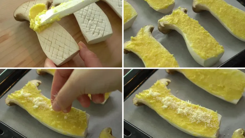 Học cách làm nấm đùi gà nướng bơ tỏi lạ miệng, tốt cho sức khỏe