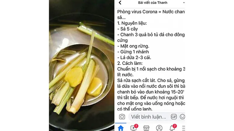 Thực hư về công dụng chống Covid của nước chanh sả gừng