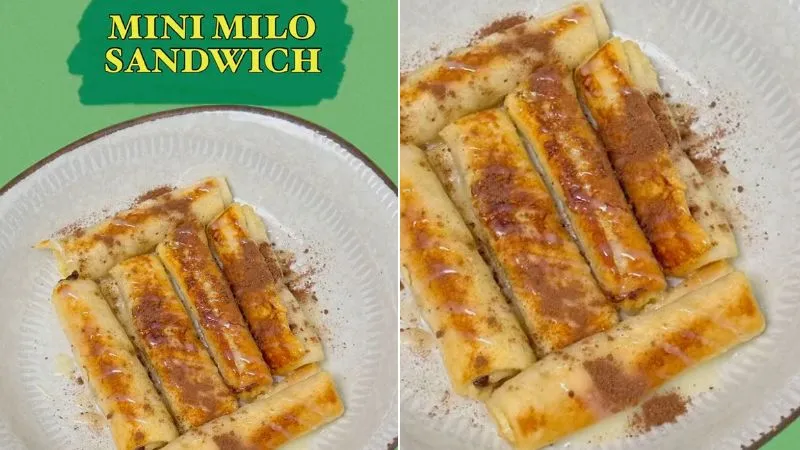 Vào bếp làm món bánh sandwich milo mini giòn rụm, thơm nức mũi